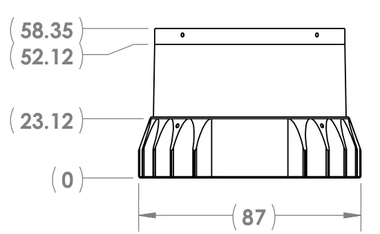 OS0 sensor mechanical drawing, view 5